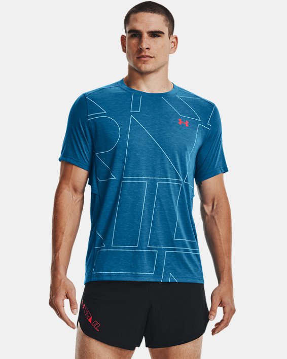 Men's UA Breeze 2.0 Trail T-Shirt, Blue, pdpMainDesktop image number 0